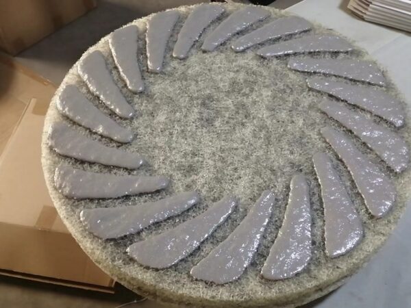 17inch 5 steps animal hair polishing pads Dry polishing concrete and terrazzo