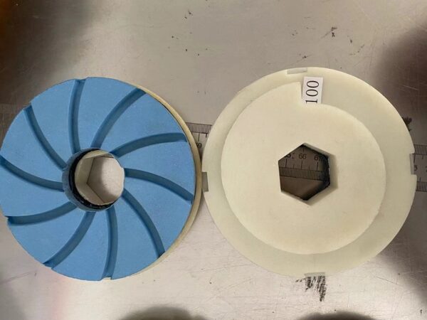 Snail lock edge polishing pad 5inch Granite polishing wheel for granite marble