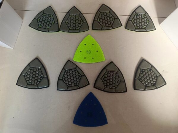 Premium Dry Triangle polishing pads Corner resin polishing pads QTY of 10 - Image 3