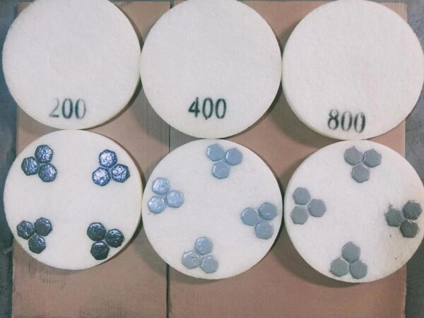 six star fiber polishing pads Dry use for polishing terrazzo and concrete